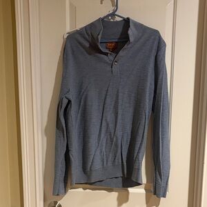 Men's Light Blue Zip-Neck Sweater by Red Ale